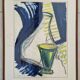 Bernd Zimmer (Born 1948) Gouache on paper - Abstract still life
