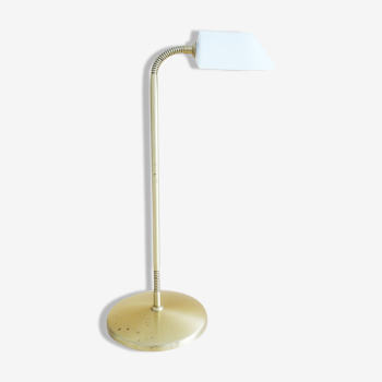 Lampe de table de Bankamp Leuchten en laiton et verre dépoli