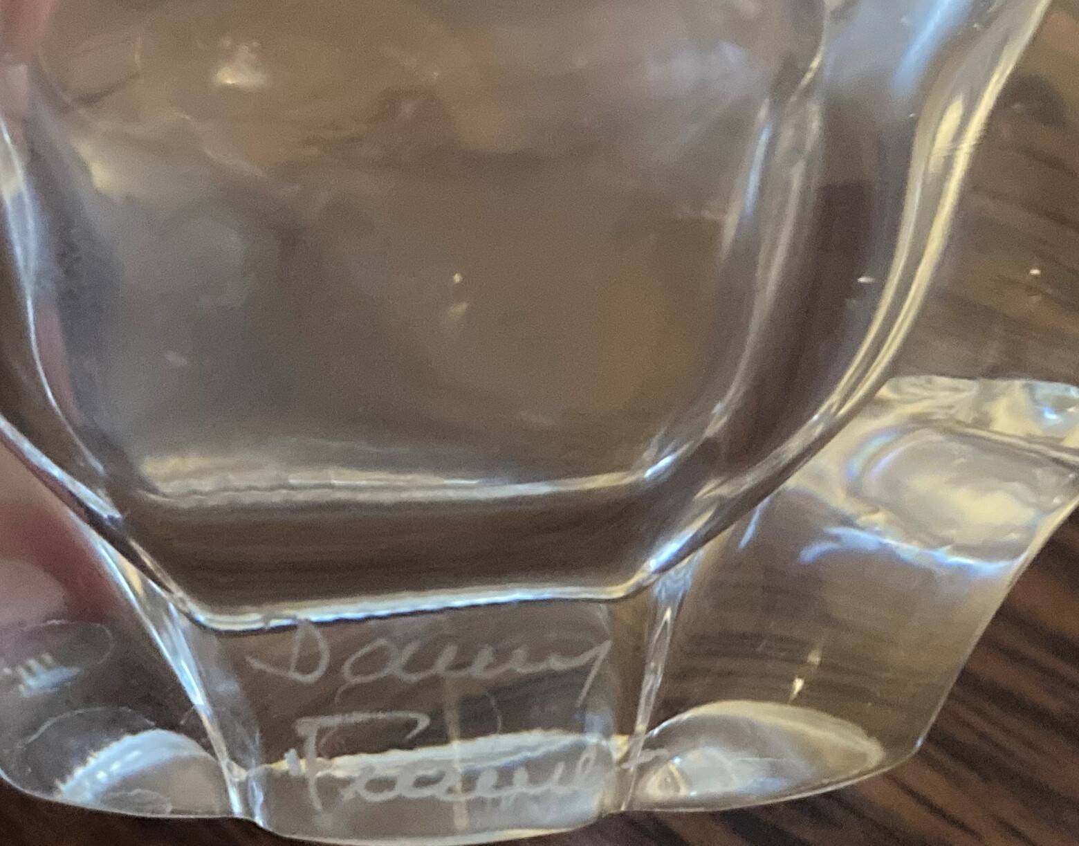 Pair of Daum crystal salt cellars