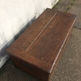 Old solid oak chest early XVIII Brutalist