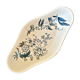 Ravier in longwy earthenware model Ycno blue floral decoration