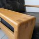 Pair of raw oak and leather armchairs by Esko Pajamies for Asko, Finland.