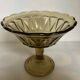 Large footed glass Art Deco moulded bowl