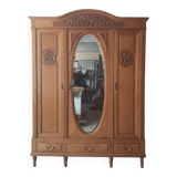 Solid oak dressing cabinet
