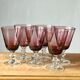 Lot de 6 verres à vin colorés soufflés bouche