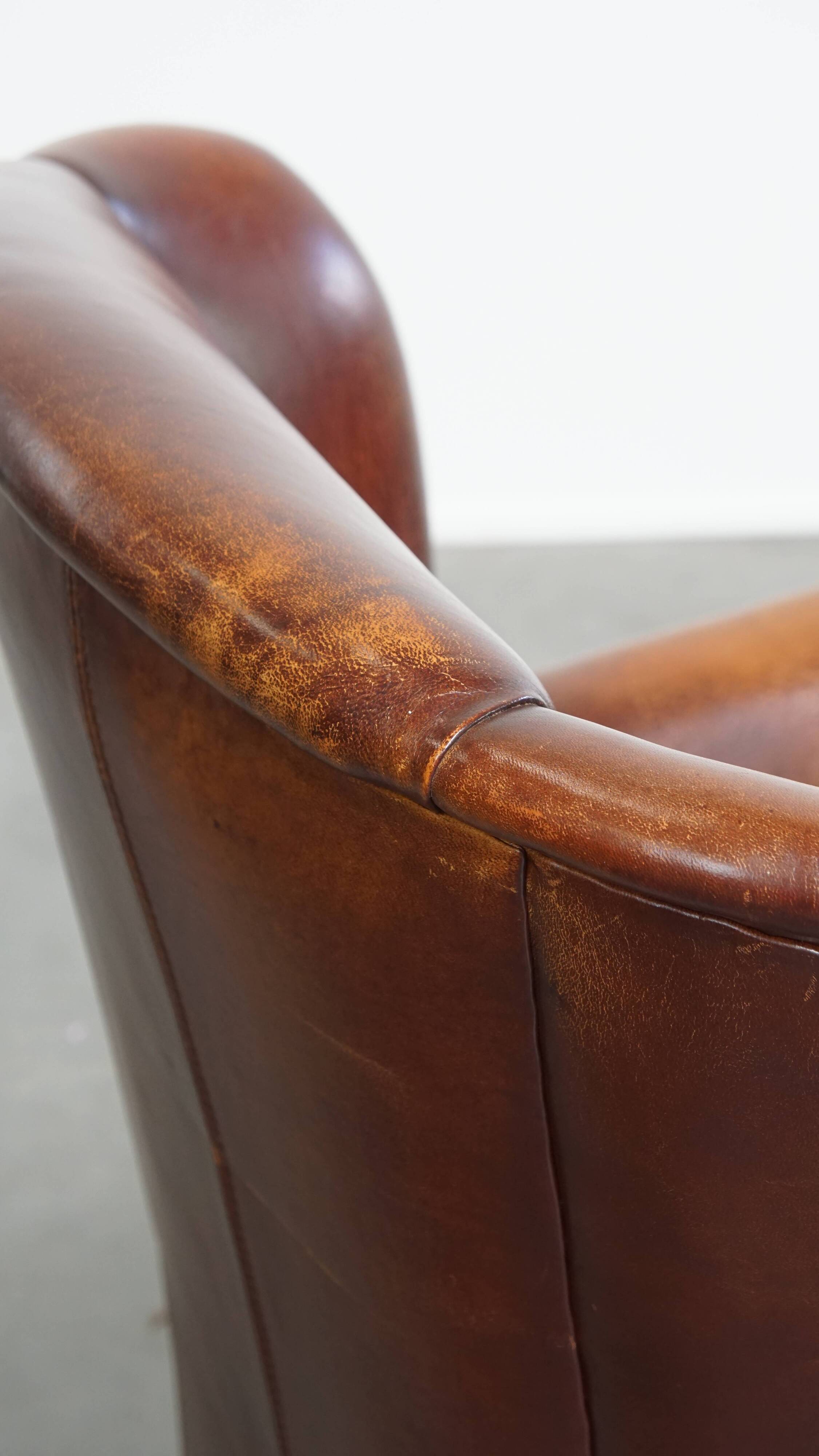 Sheepskin Leather Wingback Chair