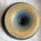 Signed blue stoneware fruit bowl