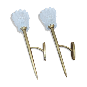 Paire d'appliques Torchère