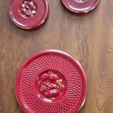 Set of Coasters and Two Bottle Coasters from the 30s/40s in Verceram Ceramic