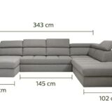 Sofa U gray and white
