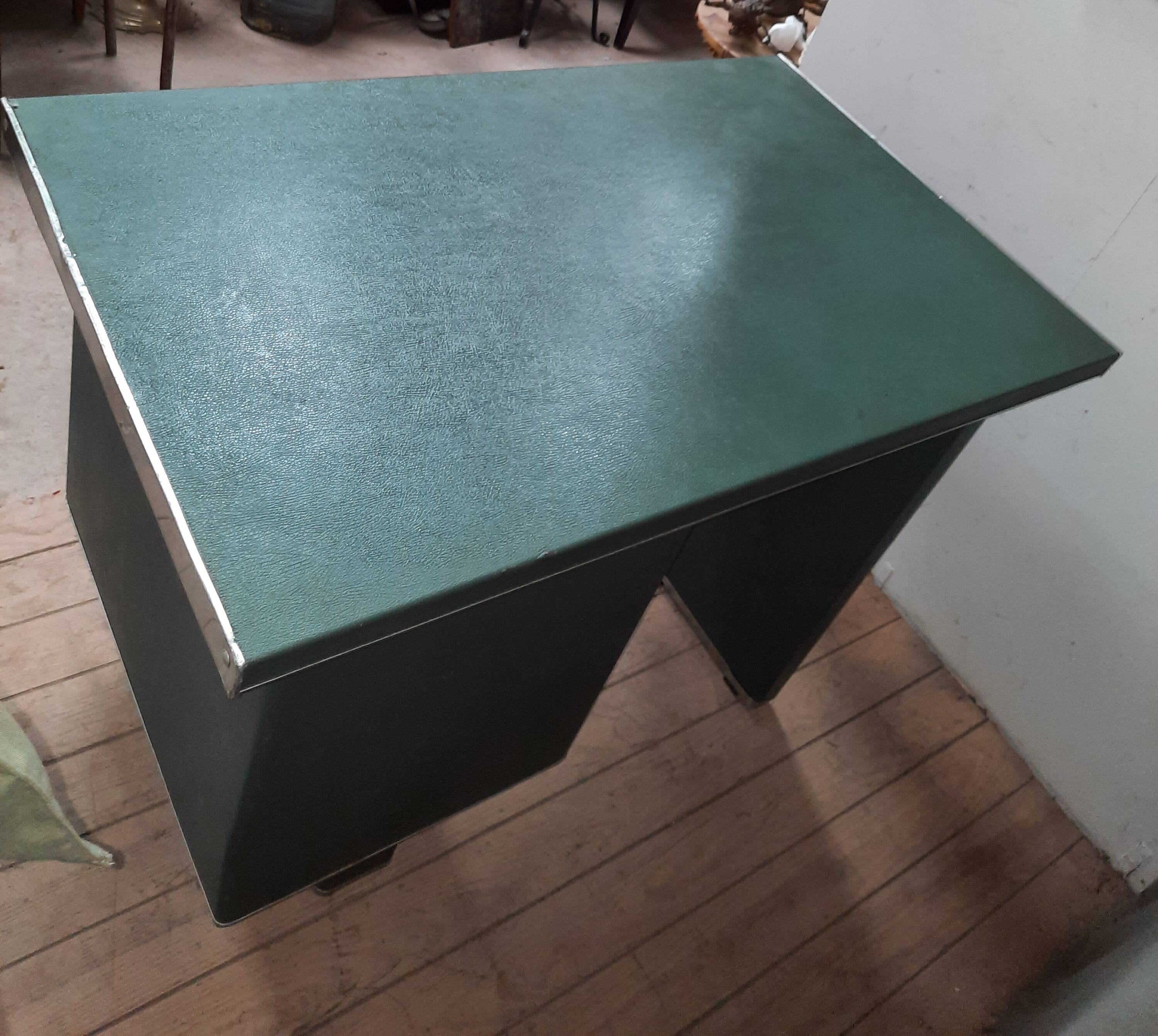 Industrial metal desk
