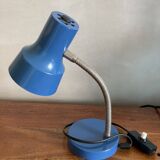Articulated aluminum lamp of duck blue office