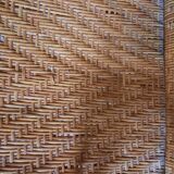 Chaise longue osier et bois