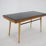 1960s Coffee Table With Opaxit Glass, Czechoslovakia