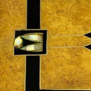 Plateau en marqueterie bois et nacre