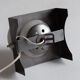 Wall lamp or table lamp in steel and opaline, France, 80s