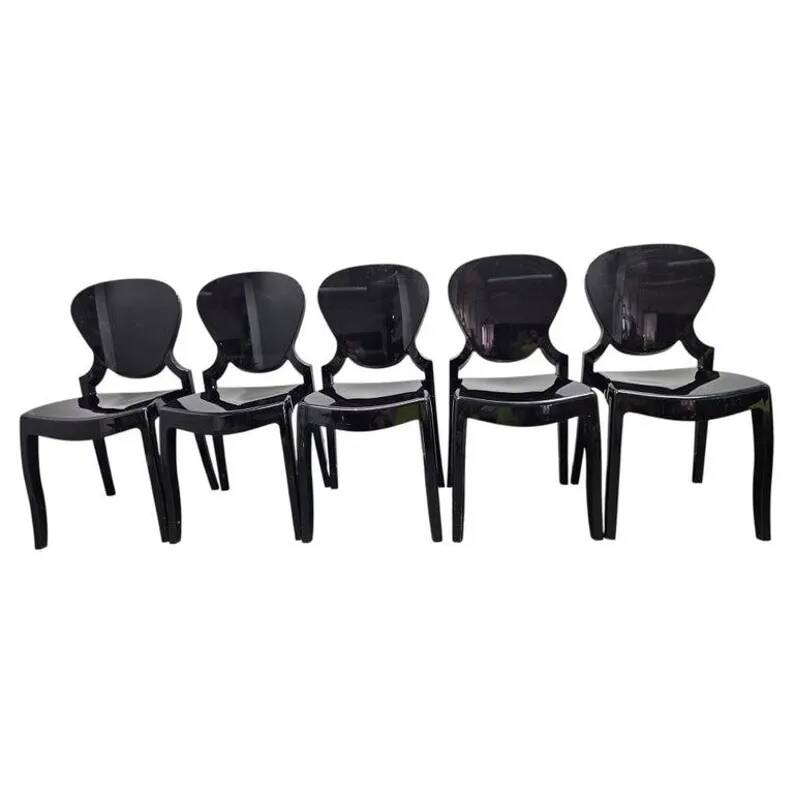 Set of Five design Chairs Queen, Pedrali, Claudio Dondoli and Marco Pocci, 2000s