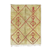 Modern Moroccan carpet green contemporary art 90x150cm