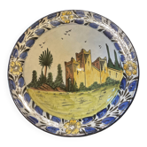 Large Moroccan Deep Plate Safi Signed