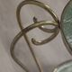 Vintage 1950s golden brass and glass coffee table Italian design