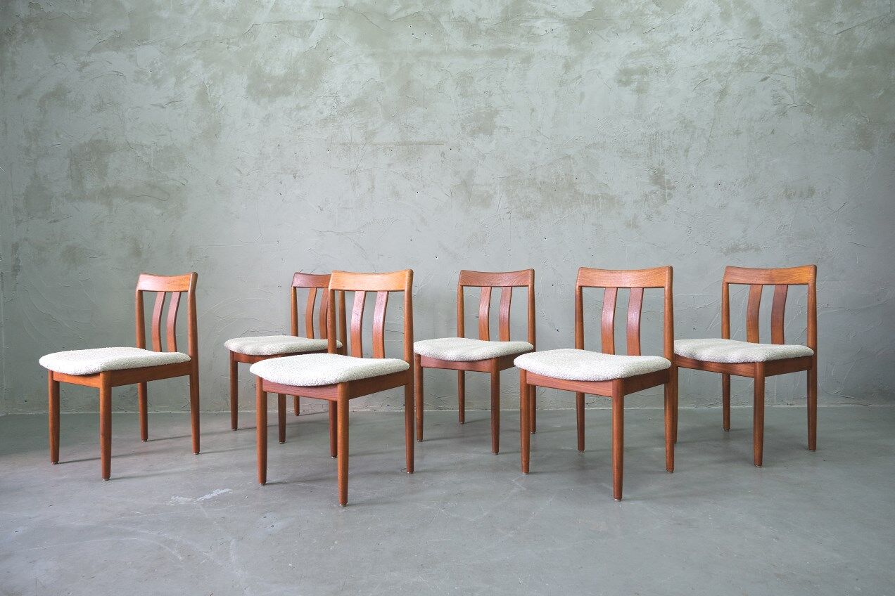 Mid-century teak dining chairs from Vamdrup stolfabrik, 1960s, set of 6