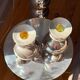 Set of 2 chrome Swedish chandeliers, 1960s style.