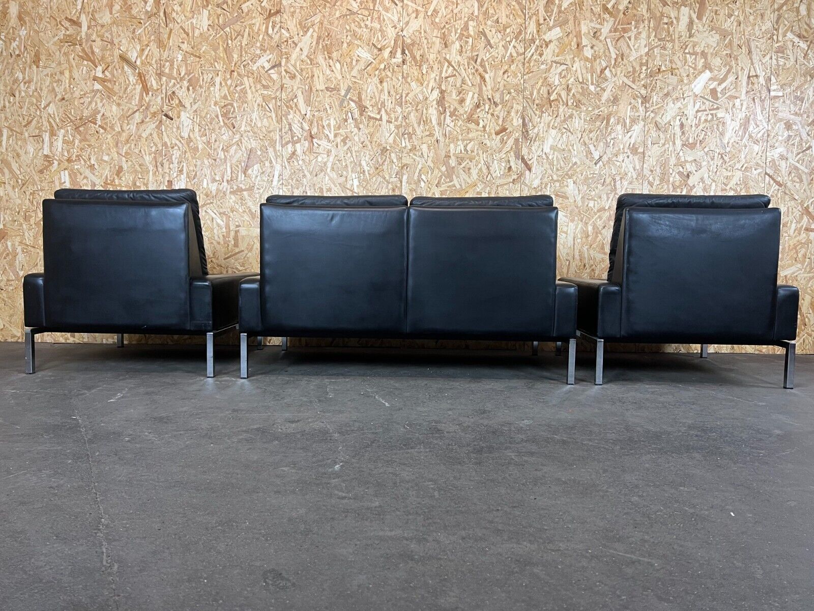 60s 70s sofa and 2 armchairs by Hans Peter Piehl for Wilkhahn leather sofa design