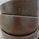 3 antique stoneware bowls