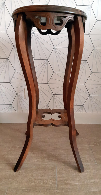 Vintage harness in walnut and marble