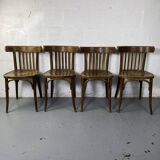 Lot de 4 chaises bistrot style Baumann