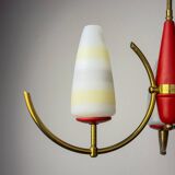 Mid-century chandelier by Stilnovo, Italy, 1940s-1950s.