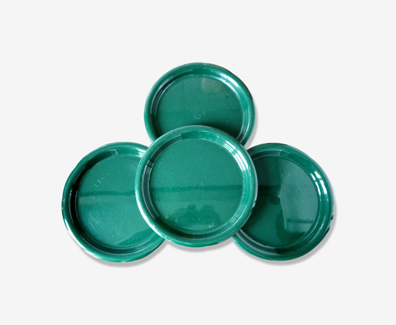 Set de 4 assiettes en plastique, début des années 90