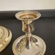 Series of 3 vintage candle holders in silver metal 70s