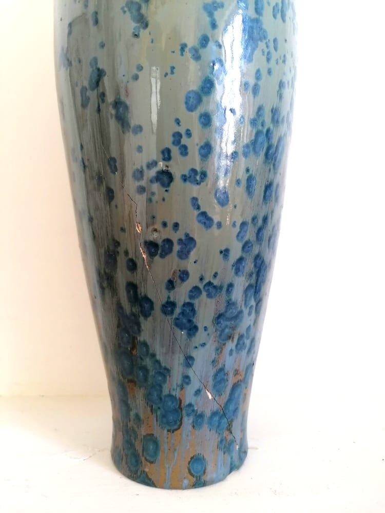 Vase in Pierrefonds earthenware, art deco