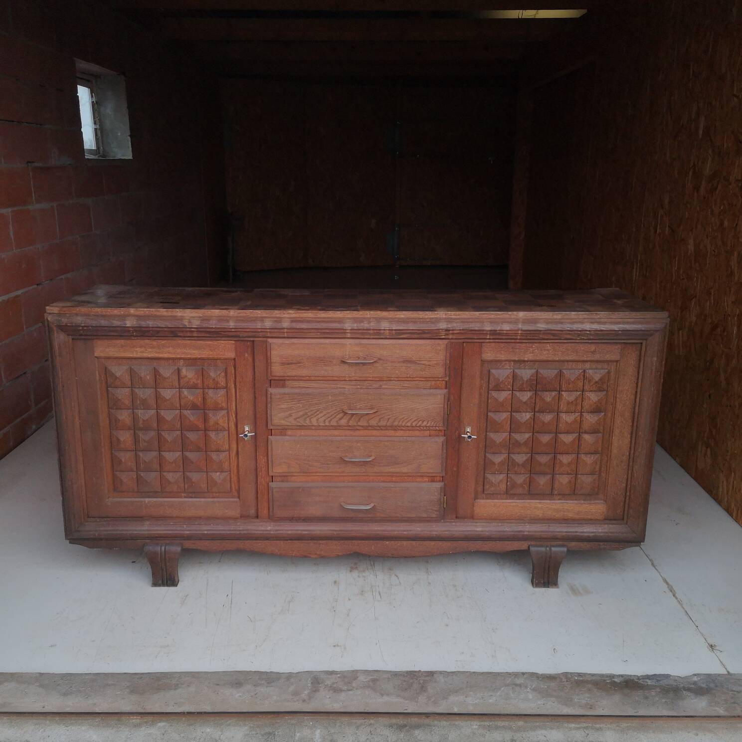 Enfilade Buffet Charles Dudouyt Art Deco 1940 - Solid Oak - Dami Top