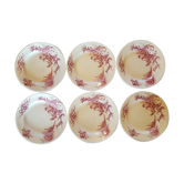 Lot de 6 assiettes en Terre de Fer Jules Vieillard modèle Trianon
