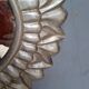 Carved wood sun mirror 40cm silver ep 1960