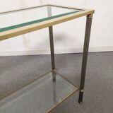 Glass and brass console from the 70s