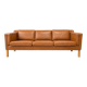 Vintage Danish mid-century 3-person Stouby sofa in cognac leather, 1960s