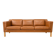 Vintage Danish mid-century 3-person Stouby sofa in cognac leather, 1960s