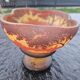 Large bowl on pedestal Daum Nancy – Lakeside landscape 1910