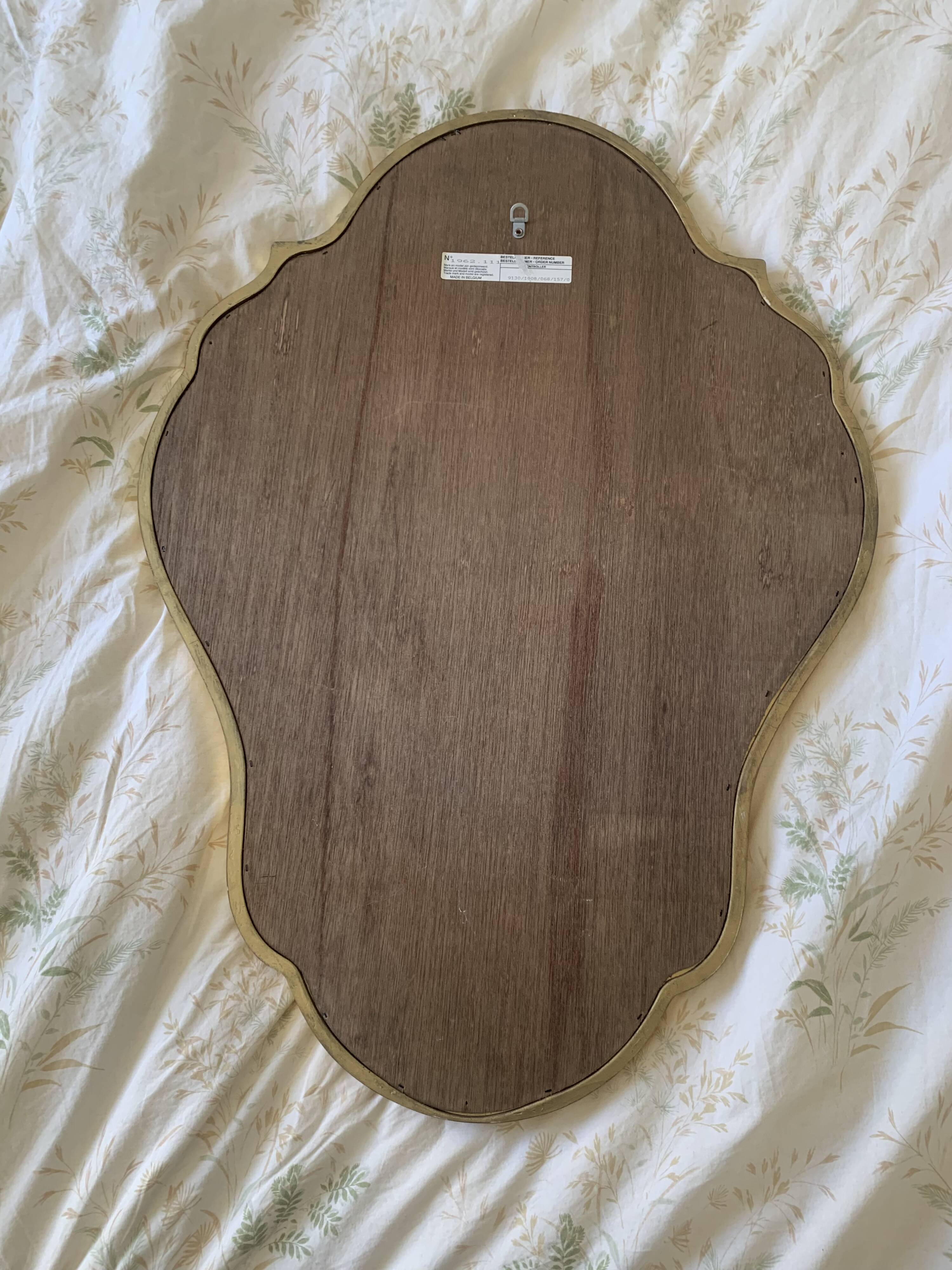 Vintage mirror 1960 Belgian rocaille style gilded wood - 76 x 55cm
