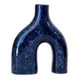Mini blue glazed artisanal vase