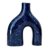 Mini blue glazed artisanal vase
