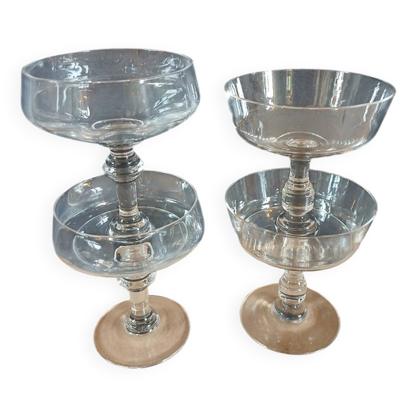 4 coupes à champagne vintages