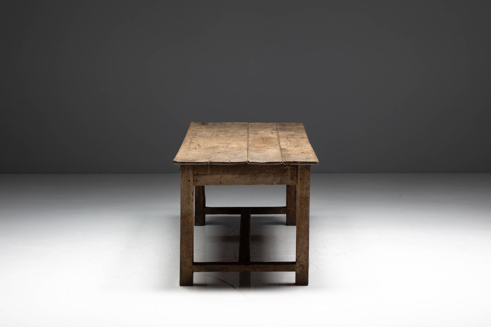 Rustic farmhouse dining table, France, 19th century
