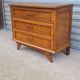 Oak compass foot chest of drawers 1960