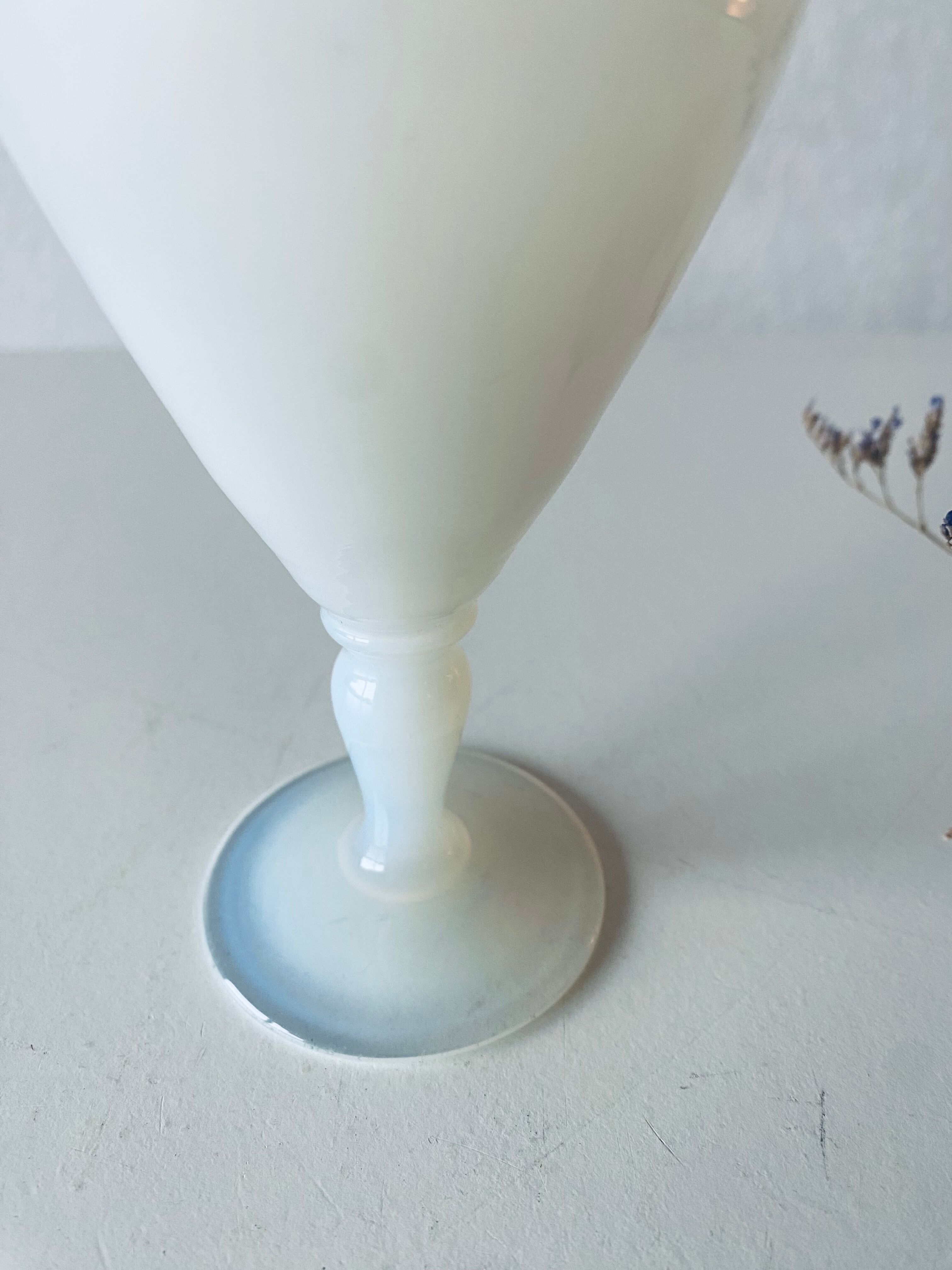 Antique vase in white opaline