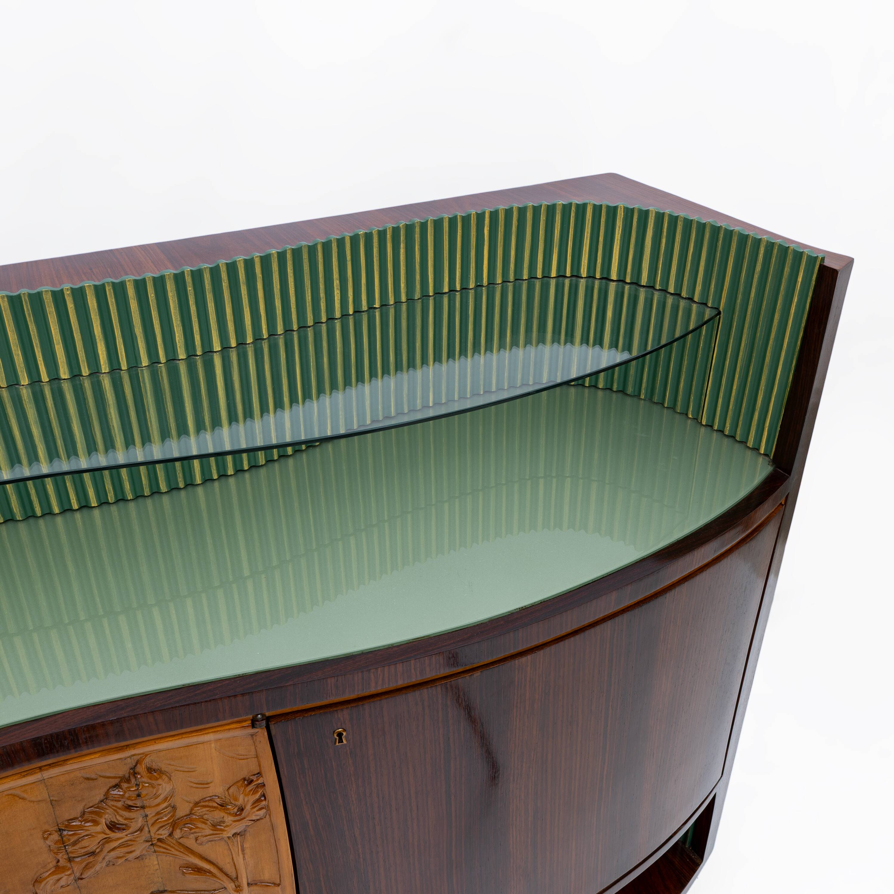 Vittorio Dassi Mid-Century Modern Italian Cabinet Bar, 1950s