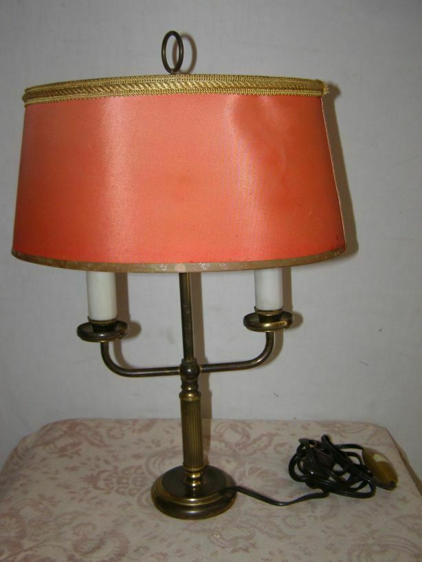 Old brass hot water bottle lamp
